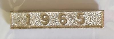 Breast Jewel Middle Date Bar - 1965 - Silver Plated - Click Image to Close